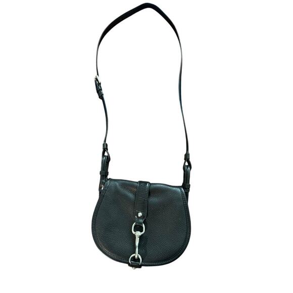 Michael Kors Jamie Black Leather Saddle Crossbody Bag - Picture 3 of 10